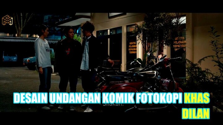 Desain Undangan Komik Fotokopi Khas Dilan