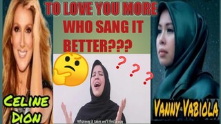 TO LOVE YOU MORE - CELINE DION (COVER BY VANNY VABIOLA) FILIPINO REACTION