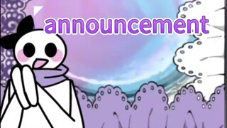 announcement (not putting much)