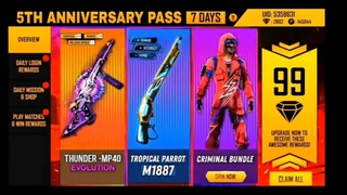 Freefire 5th Anniversary Rewards Are amazing 😍🥵