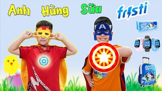 Siêu Anh Hùng Sữa Fristi Giúp Đỡ Mọi Người ♥ Min Min TV Minh Khoa