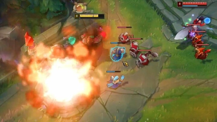 The Koreans called it outrageous. Sion, who was committing suicide, pushed down the front teeth in 1