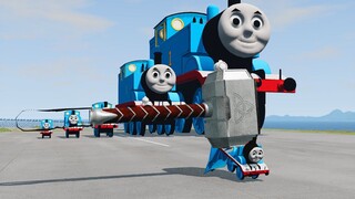 Big & Small Thomas the Train vs Giant Hammer | BeamNG.Drive