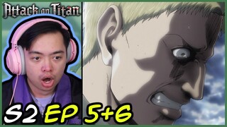 The Armored Titan REVEALED! Attack on Titan Season 2 Episode 5 and 6 Reaction