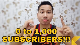 0 TO 1000 SUBSCRIBERS – PAANO AKO NAGKAROON SA LOOB LANG NG ILANG BUWAN?