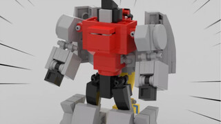 Versi blok bangunan dari lumpur dinosaurus robot