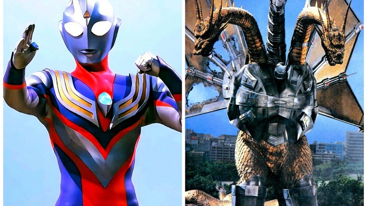 Characters from the old Ultraman vs Godzilla series
