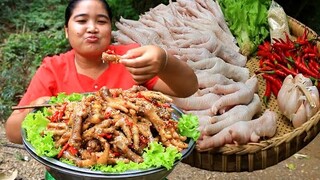 Fried Chicken Feet with Chili Recipe - Cooking Chicken Feet /Cooking life