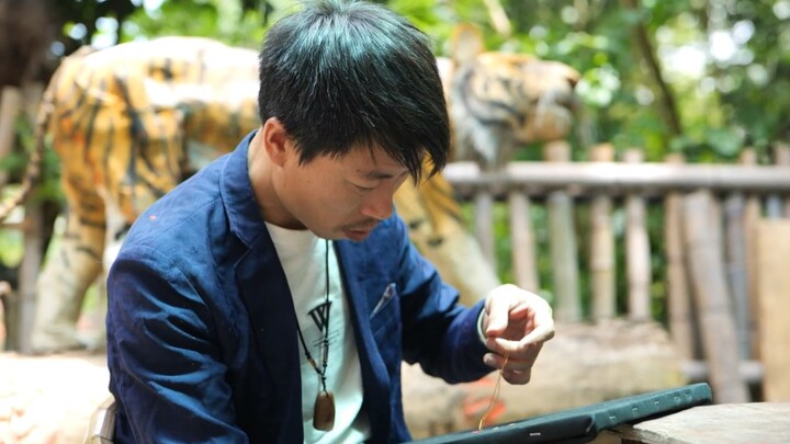 Ada harimau ganas di hatiku, dan aku memakai sepatu kain bersulam halus. Saudara, saya telah mendesa