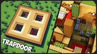 Cara Membuat Rumah Pintu Jebakan Ek Besar ! || Minecraft Ngabubuild #78