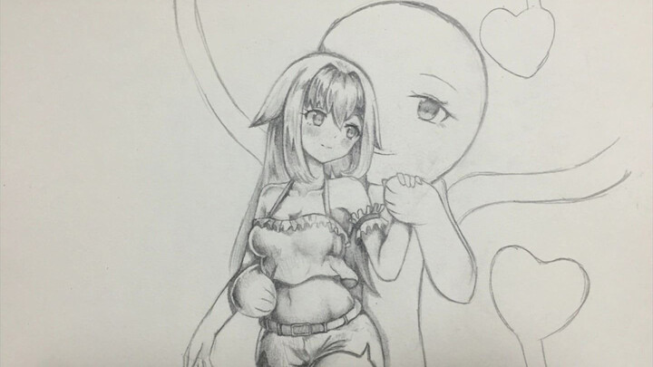 A 2D remix video with subtitle