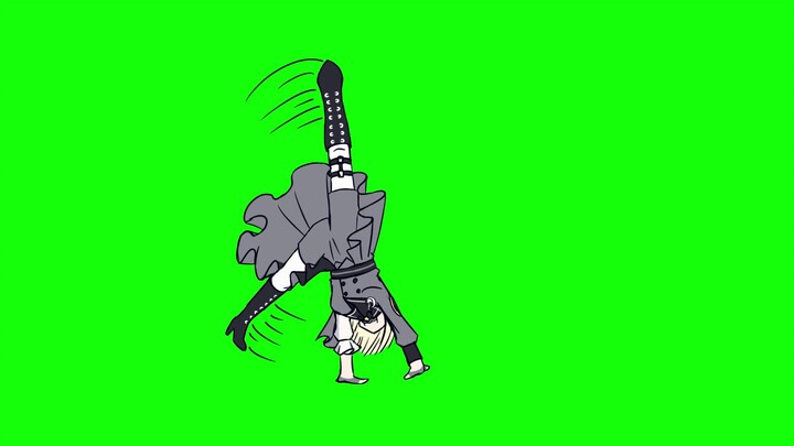 นักร้องนำผมบลอนด์กำลังทำท่าซ้ายพลิก! GB