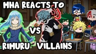 MHA/BNHA Reacts to Rimuru Tempest VS. All MHA Villains || Gacha Club ||