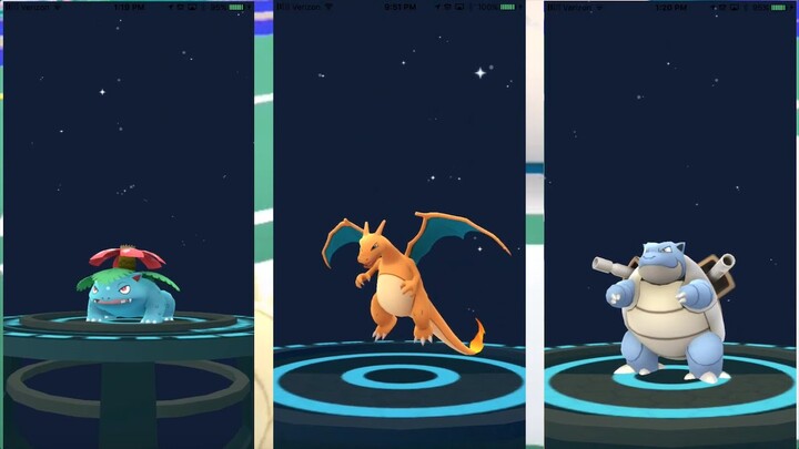 POKEMON Go Charizard Blastoise Venusaur Evolution All Starter Evolution