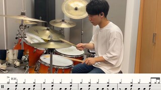 【ヨルシカ】又三郎-叩いてみた【ドラム楽譜あり】(Matasaburo_Yorushika)【架子鼓动态鼓谱】