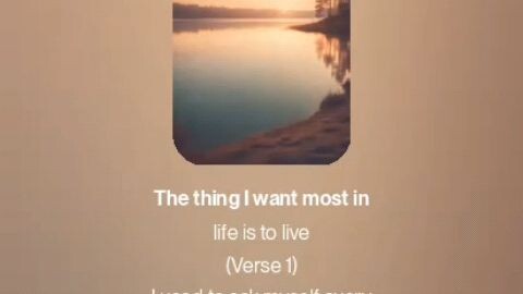 the hardest thing in life is to live