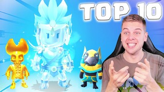 TOP 10 MOOISTE SKINS IN STUMBLE GUYS!!