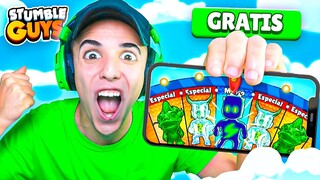 ¡POR FIN! CONSEGUÍ las SKINS *RULETA GRATIS* y ESTO PASÓ... 😱 STUMBLE GUYS