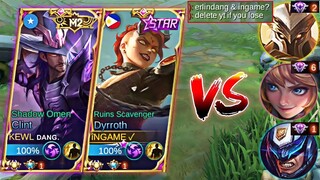 iNGAME AND ERLINDANG PLAYS VS TOP GLOBAL ENEMIES WHO WILL WIN? | TOP GLOBAL DYRROTH BEST BUILD