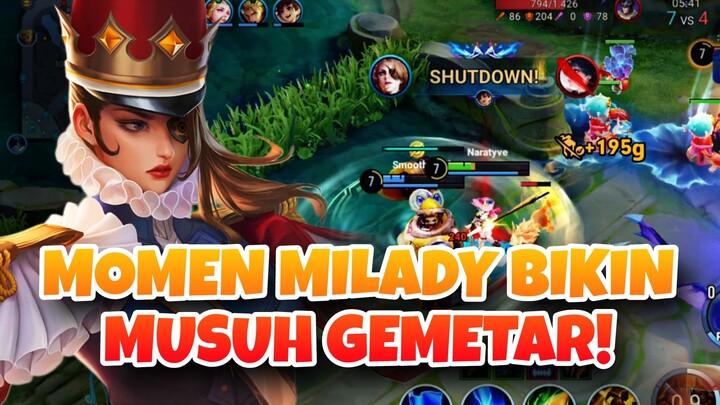 KETIKA MILADY BIKIN MUSUH GEMETAR DI RANKED! - Honor Of Kings Moments