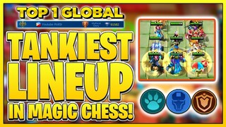 TANKIEST LINEUP IN MAGIC CHESS! RANK 1 GLOBAL MAGIC CHESS - Mobile Legends Bang Bang