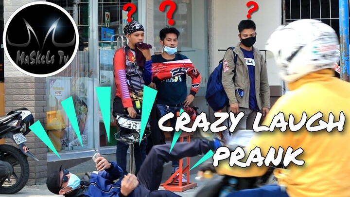 CRAZY LAUGH PRANK IN PUBLIC | maskelstv