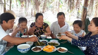 Cá Đồng Kho Khô Chấm Rau Muống Vườn Bóp Gỏi Thứ Gì Chịu Nổi| TKQ & Family T590