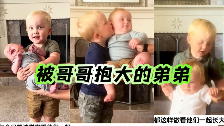 Sangat mengharukan❗ Dari lahir hingga mulai berjalan, sang kakak menyaksikan tumbuh kembang adiknya