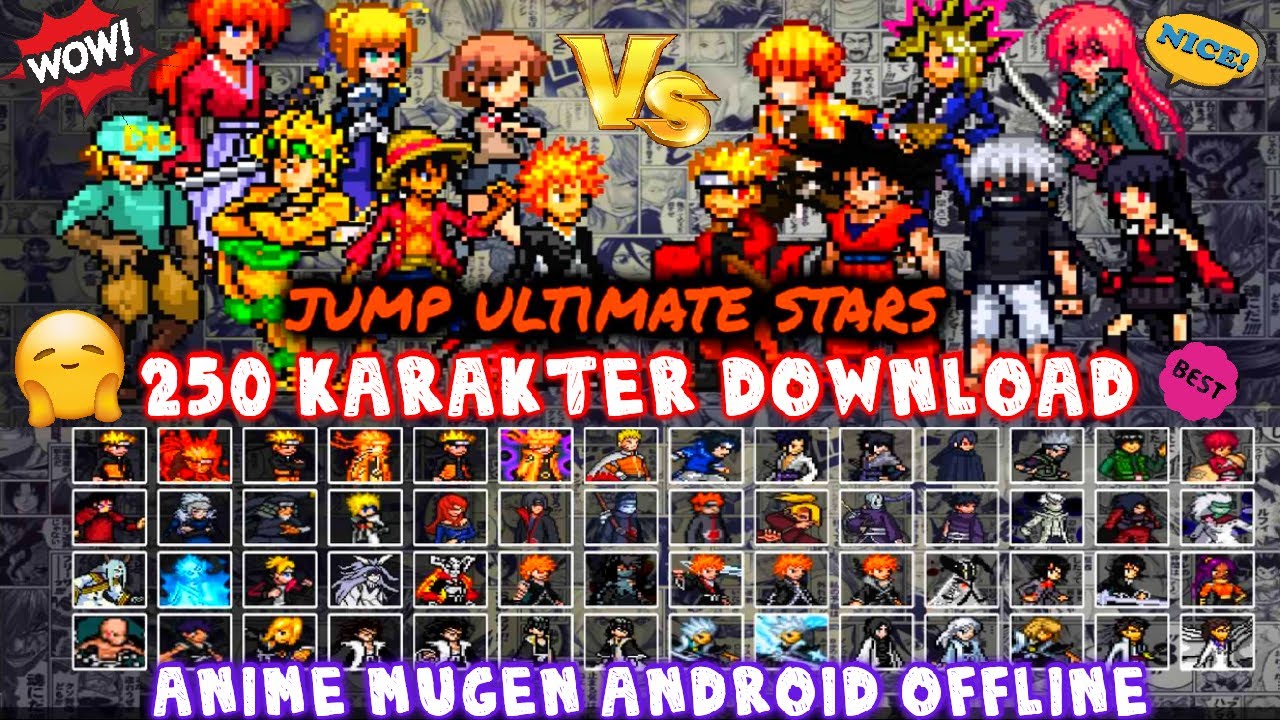 Anime Jump Force Mugen APK Android Download New Update!!!! +1000 Characters