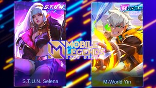 M-World Skin VS S.T.U.N. Skin Part 1 | Selena VS YIN | MLBB Comparison