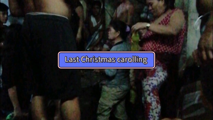The joyful of a Filipino caroling when Christmas is coming.