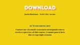 Justin Blackman – Write Like Anyone – Free Download Courses