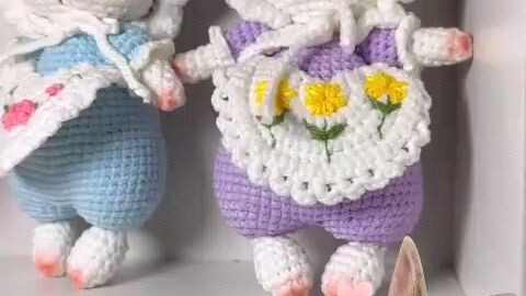 กระต่ายโครเชต์ handmade