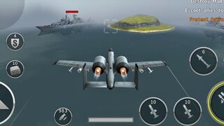 A-10 THUNDERBOLT II in Gunship Battle incoming in Modern Warships game.