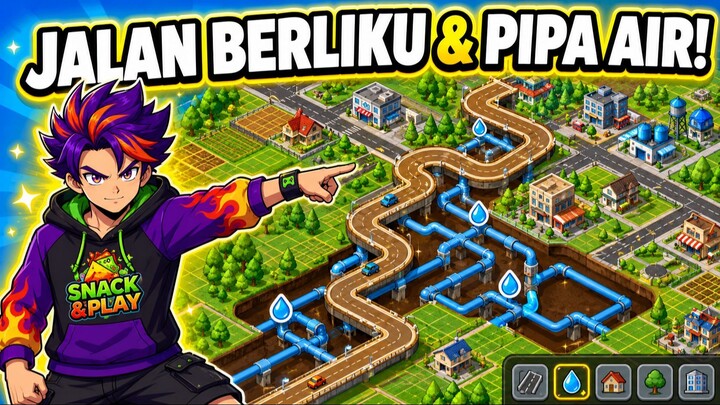 "Cara Buat Jalan Berliku & Sistem Air di TheoTown – Tips Kota Realistis"