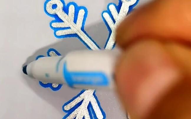 This simple snowflake drawing is easy to learn! # Simple Drawing # Parenting