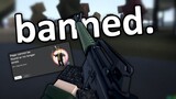 i played a BANNED roblox fps...