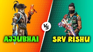 AJJUBHAI VS SRV RISHU OP 1 VS 1 CUSTOM ROOM GAMEPLAY - FREE FIRE HIGHLIGHTS