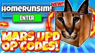 ALL NEW SECRET *MARS* UPDATE OP CODES HOME RUN SIMULATOR In Roblox Home Run Simulator Codes!