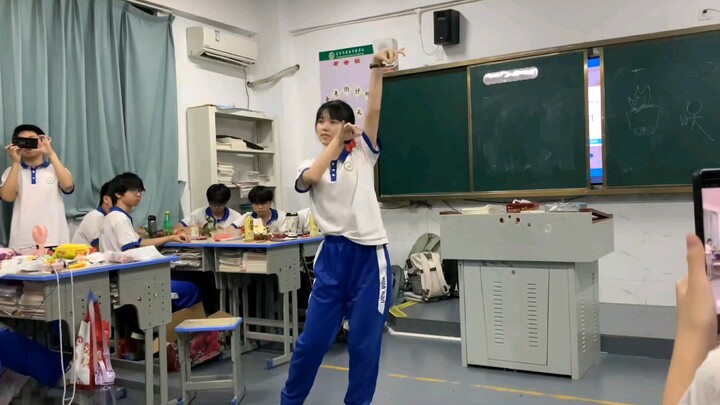 Playing the pipa—kind of nervous in front of my classmates; it’s hard to stay steady dancing in snea