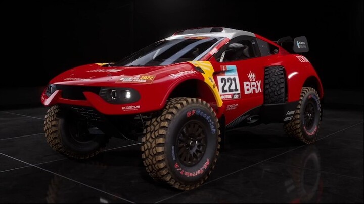 Car Prodrive Hunter T1+ in Dakar Desert Rally. Bahrain raid xtreme