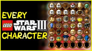 EVERY CHARACTER in LEGO Star Wars III: The Clone Wars (2011)