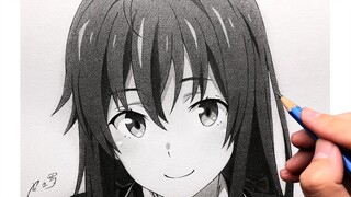 Melukis Yukinoshita Yukino dengan kertas ujian Universitas Tsinghua.