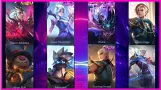 MOBILE LEGENDS NEW SKINS GAMEPLAY | 8 UPCOMING SKINS AND RELEASE DATES MOBILE LEGENDS