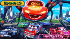 Hero Cars City (Episode 15) 1955 Police Cars of Spider McQueen!