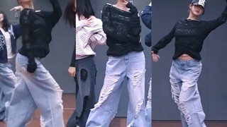 【张元英】黑色薄纱+破洞牛仔的完美结合《ATTITUDE》舞蹈练习室focus｜250209