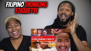 🇵🇭 PHILIPPINES 101 | American Couple Reacts "Filipino Drinking Etiquette (WHICH ONE ARE YOU?!)"