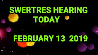 SWERTRES HEARING AND STL TIP FEBRUARY 14 2019