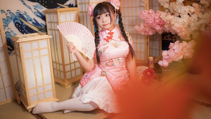 【Little Dragon Girl】♡Love Song of Peach Blossom Land♡Sexy cheongsam~Want to spend Valentine's Day to