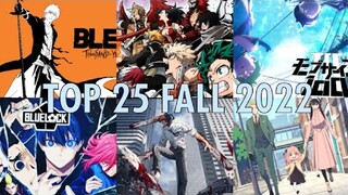 TOP 25 ANIME OPENINGS FALL 2022/OTOÑO 2022🍁